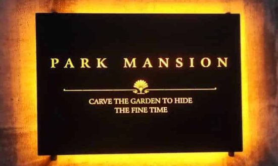 Signbord-Outdoor-Outlet-Sign-Stainless-Steel-Backlit-LED-Light-Signboard