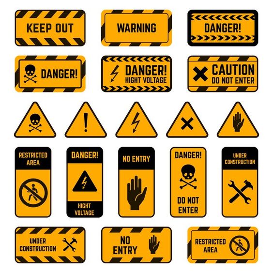 road signs - safety sign