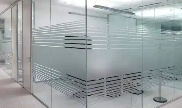 blank frosted sticker for office door